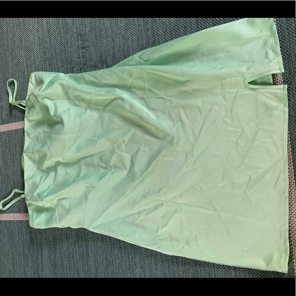 Princess Polly green satin dress